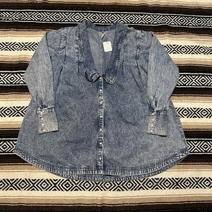 Free People Denim Blouse